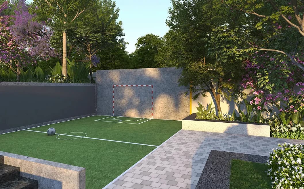 Soccer goal wall