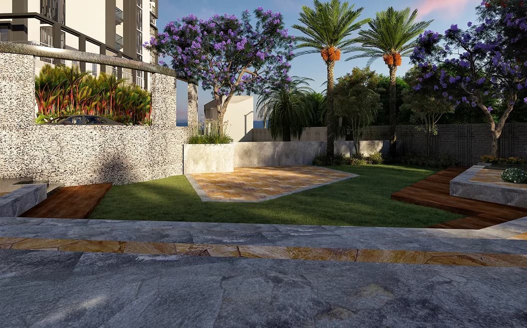 Open-air theatre with stage